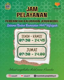Jadwal Buka Pelayanan Kalurahan Jerukwudel Selama Bulan Puasa